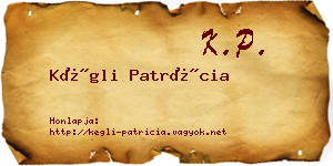 Kégli Patrícia névjegykártya
